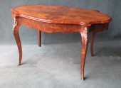 French Burr Walnut Centre Table