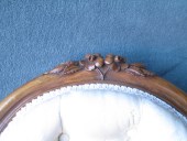 VICTORIAN OVAL WALNUT BUTTONED BACK ARMCHAIR