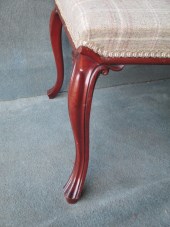 A Mahogany Cabriole Leg Stool
