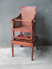 A Victorian Mahogany Hepplewhite Style Childs High Chair